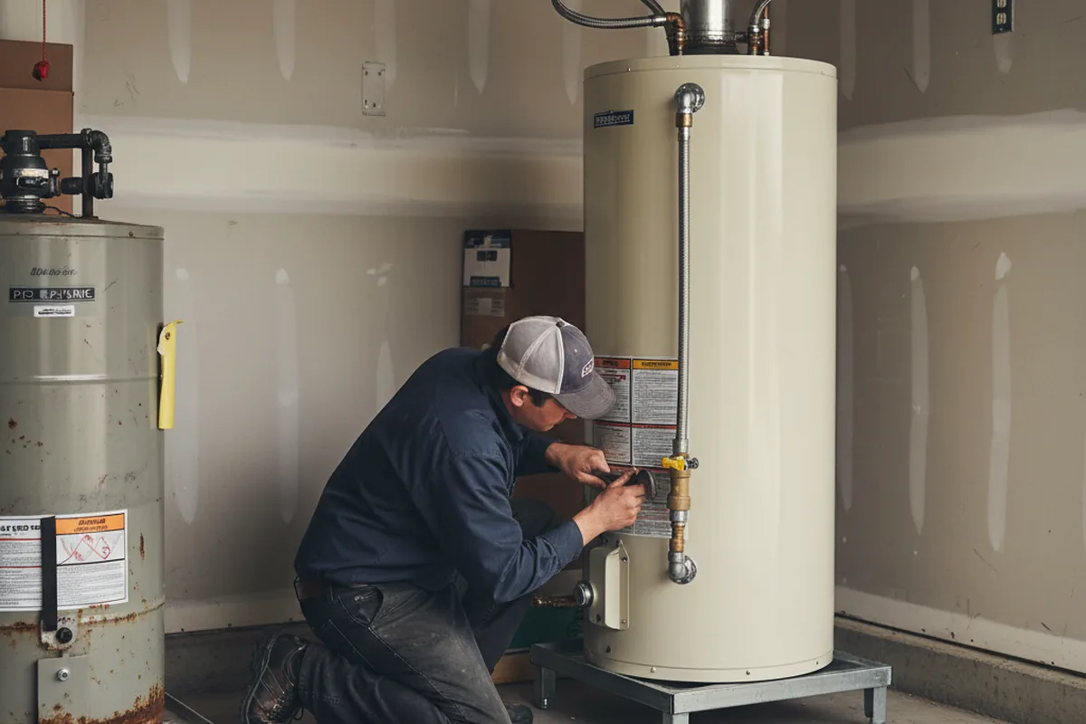 Water heater and shutoff valve replacement in Contoocook