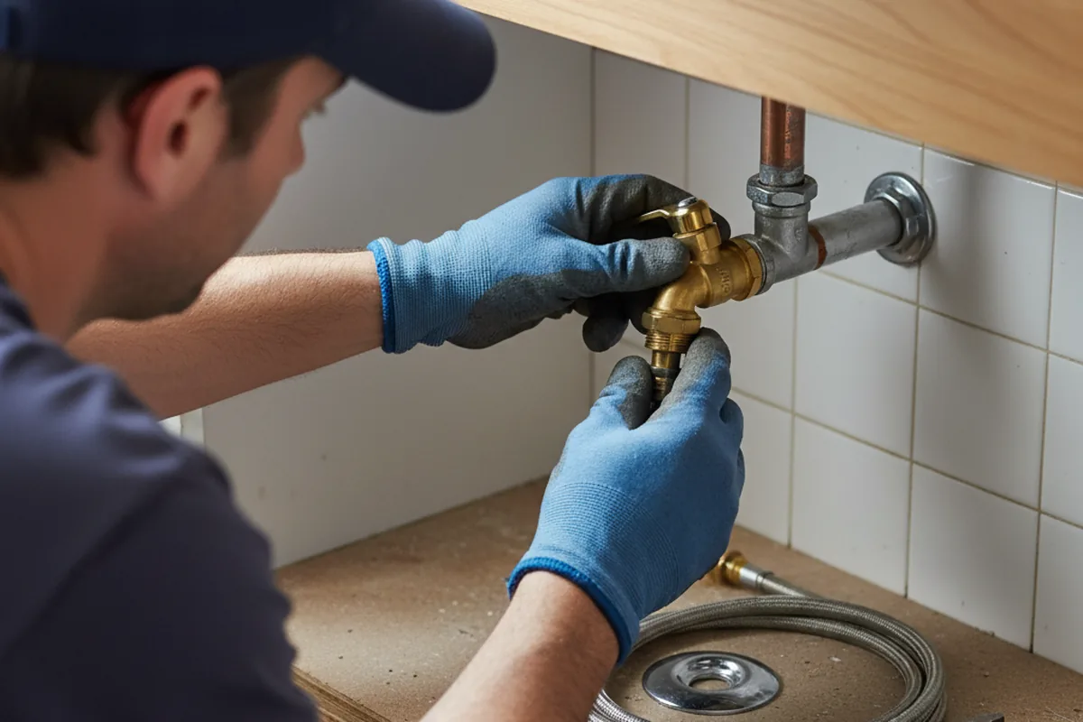 Shutoff valve and fitting work during Emergency Plumbing in Contoocook